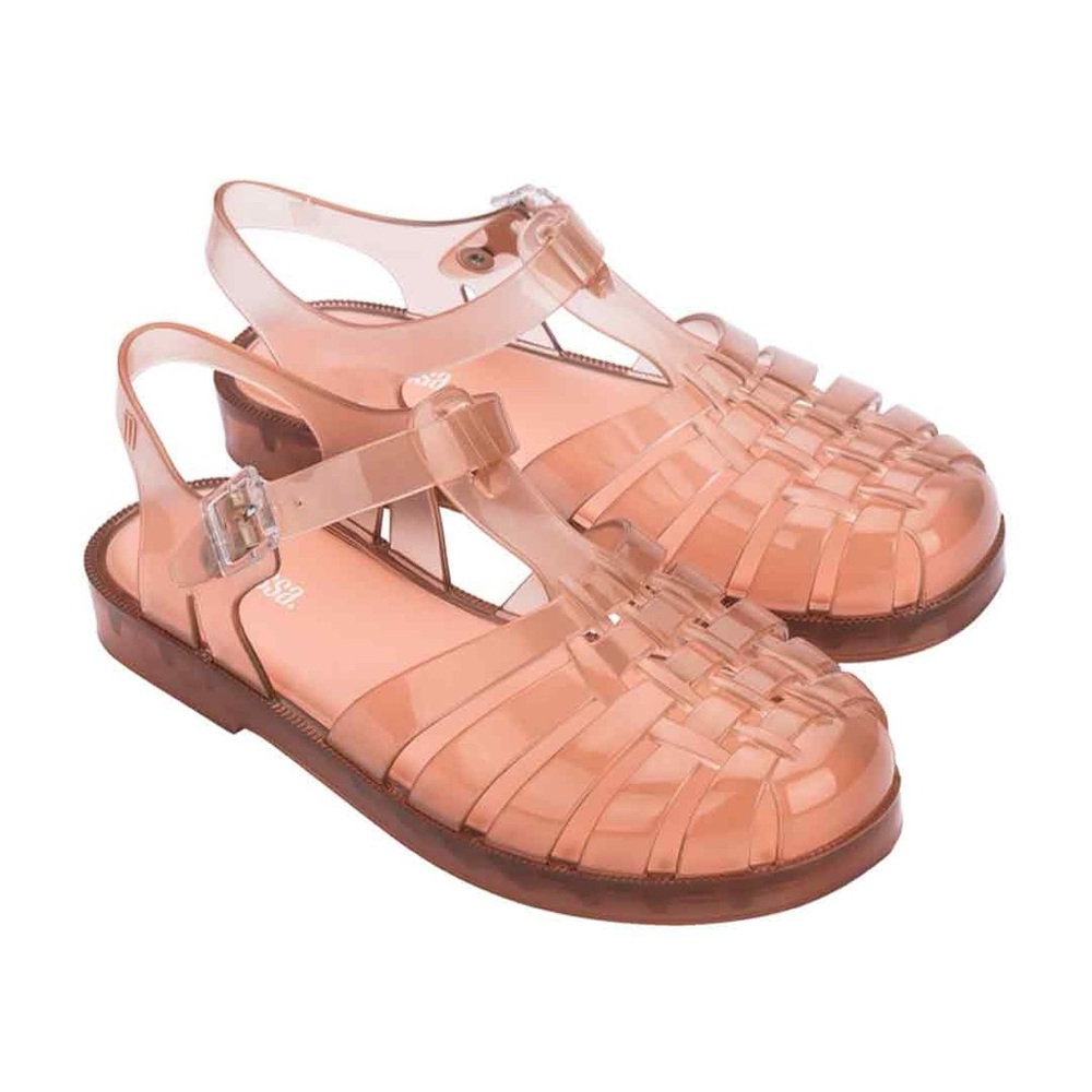 Melissa Women’s Possession Iridescent Jelly Sandals Sz 5 Fisherman Buckle Shoes